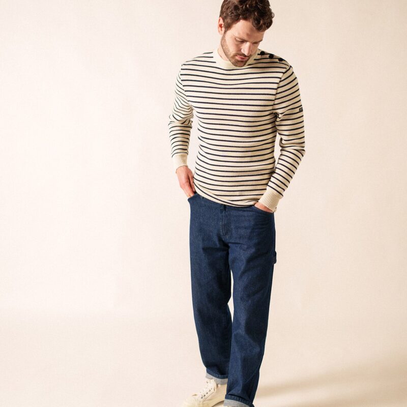 Saint James — Pull marin Matelot (ECRU/MARINE)