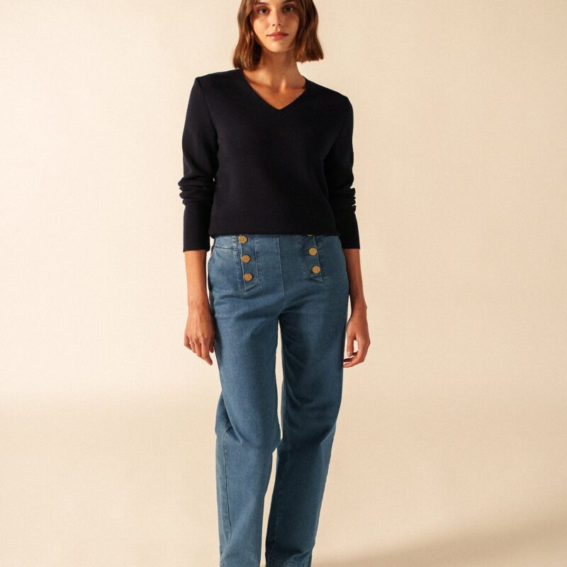 Saint James — Pull Bréhat (NAVY)