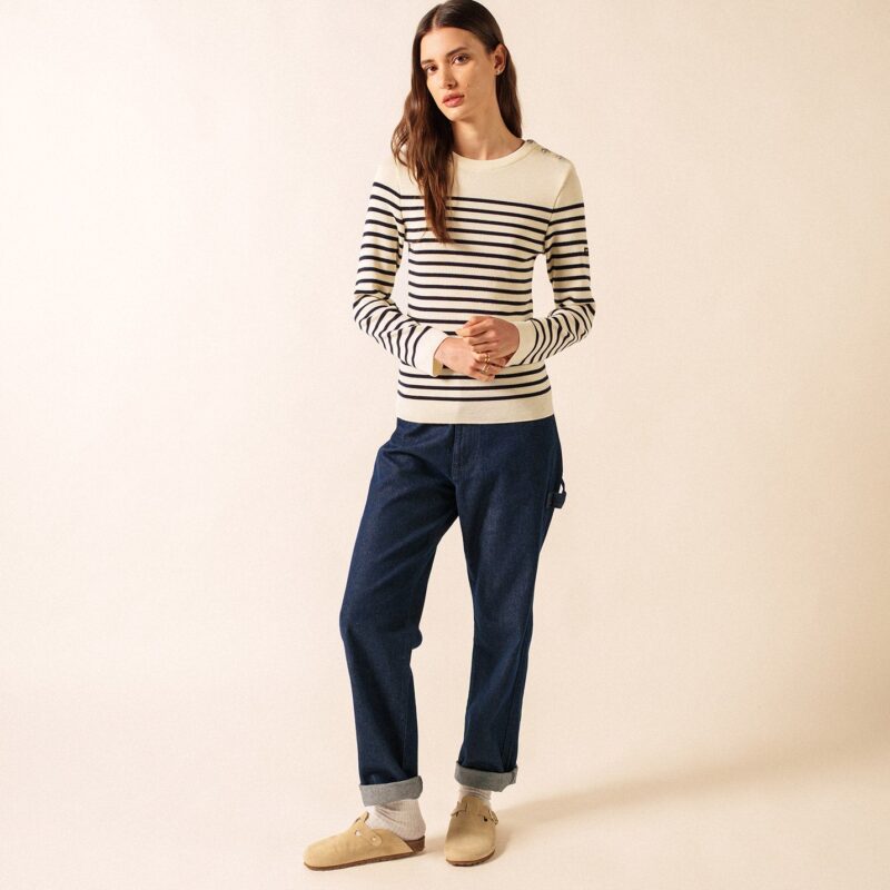 Saint James — Pull marin Marée (ECUME/NAVY)