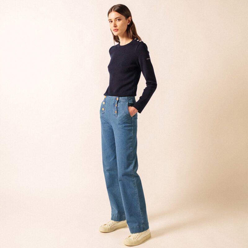 Saint James — Pull marin Marée (NAVY)