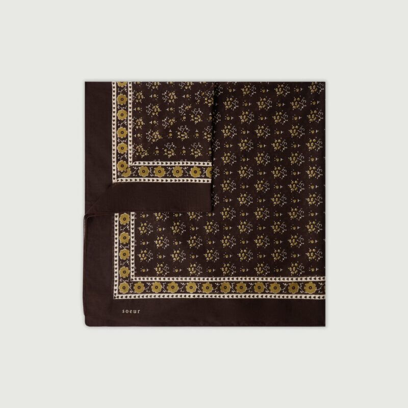 Soeur — Foulard Classique Coton Marron