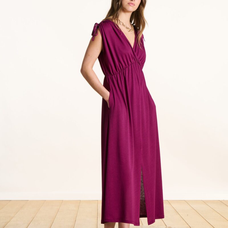 La Fee Maraboutee — Robe longue violette en lyocell