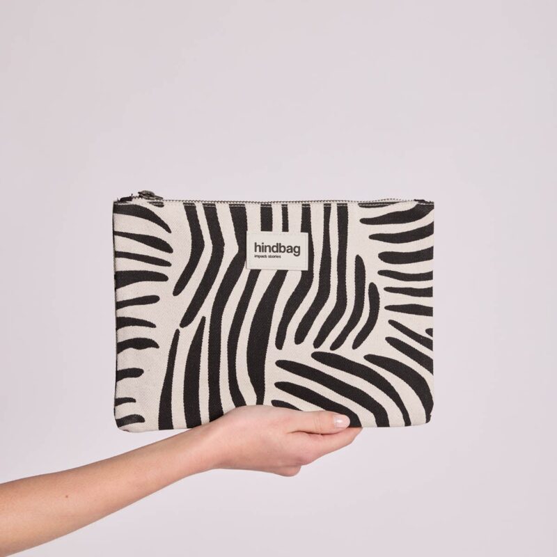 Hindbag — Pochette Ema Zèbre écru