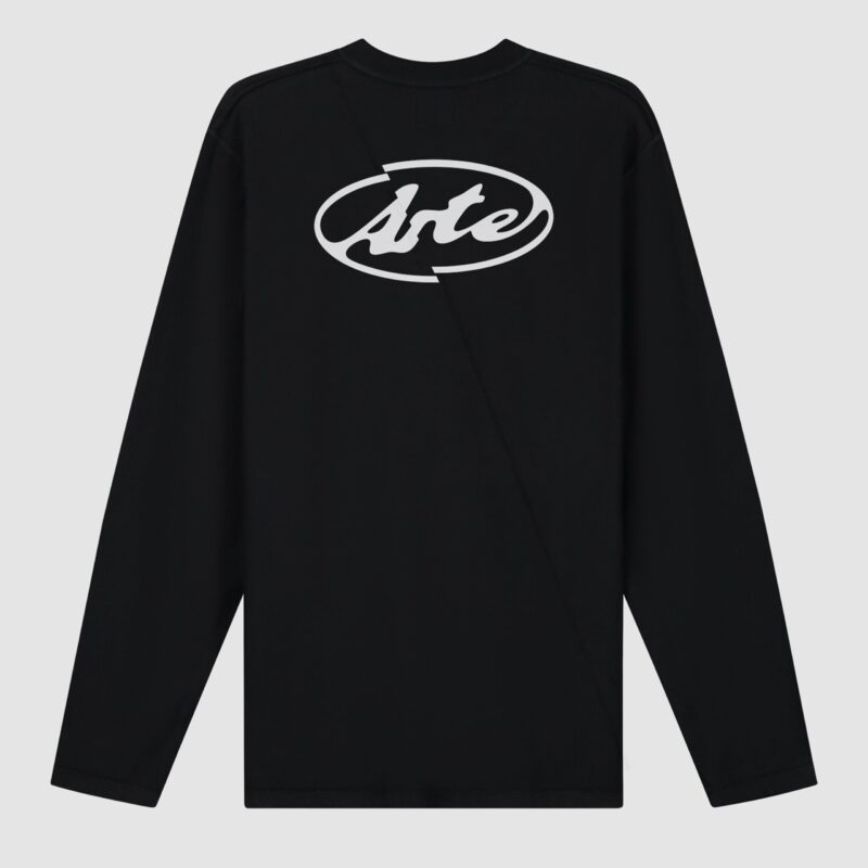 Arte Antwerp — T-shirt à manches longues avec logo cercle dans le dos - Noir