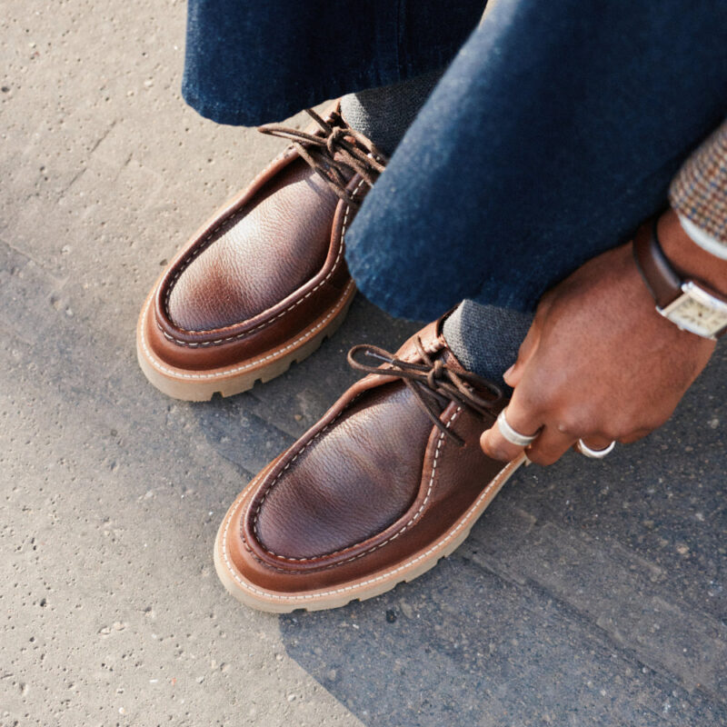 Odaje — Derbies Gontran - Cuir pull up grainé marron